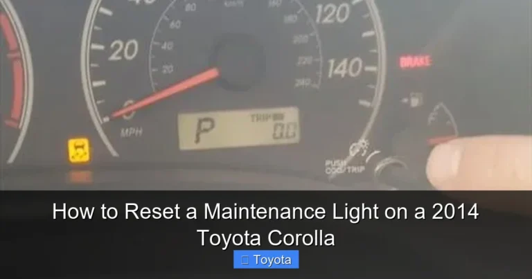 How to Reset a Maintenance Light on a 2014 Toyota Corolla