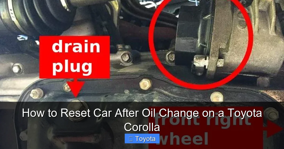 How to Reset Car After Oil Change on a Toyota Corolla
