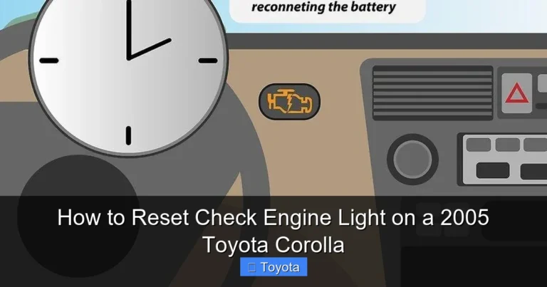 How to Reset Check Engine Light on a 2005 Toyota Corolla