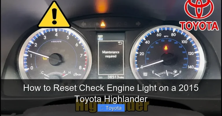 How to Reset Check Engine Light on a 2015 Toyota Highlander