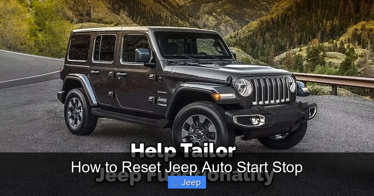 How to Reset Jeep Auto Start Stop