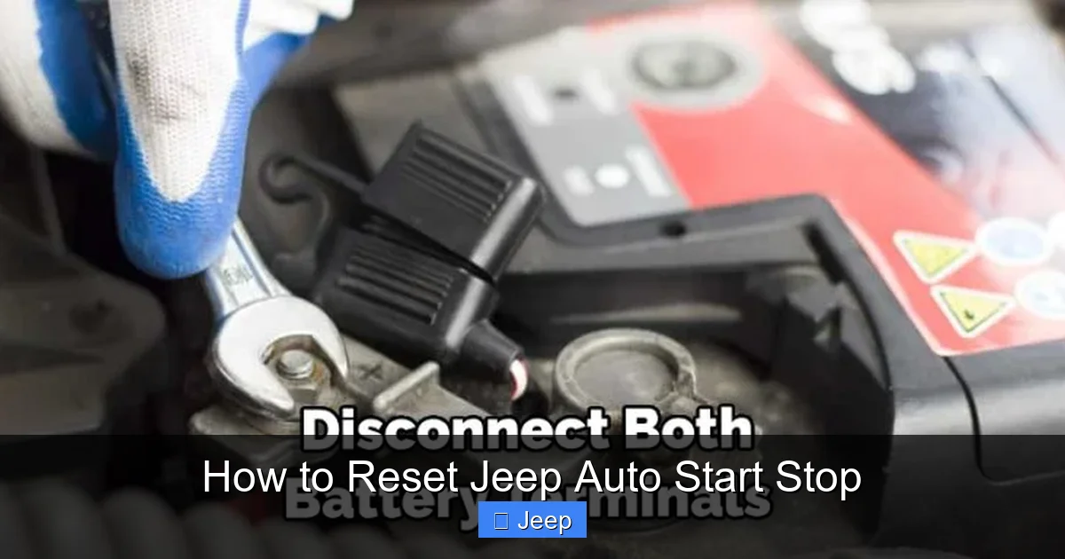 How to Reset Jeep Auto Start Stop