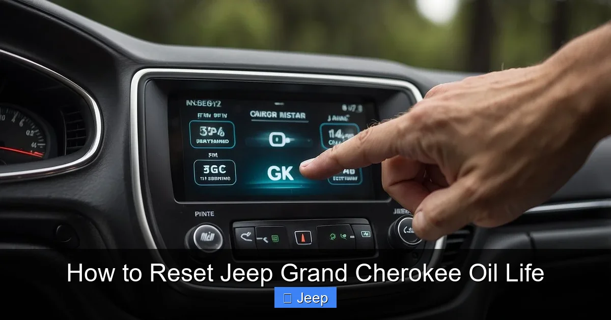 How to Reset Jeep Grand Cherokee Oil Life