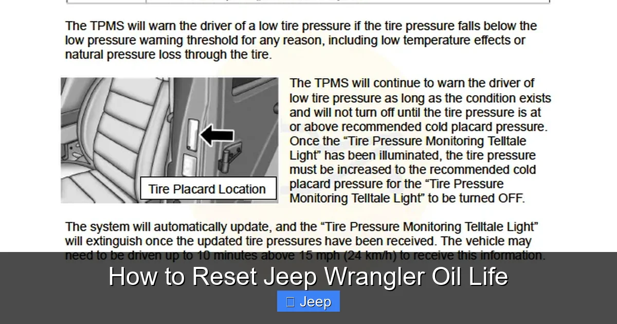 How to Reset Jeep Wrangler Oil Life