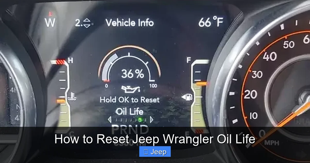 How to Reset Jeep Wrangler Oil Life