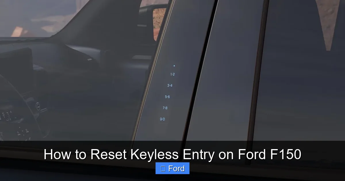 How to Reset Keyless Entry on Ford F150