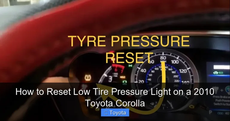 How to Reset Low Tire Pressure Light on a 2010 Toyota Corolla