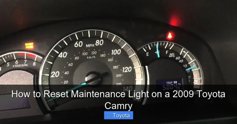 How to Reset Maintenance Light on a 2009 Toyota Camry