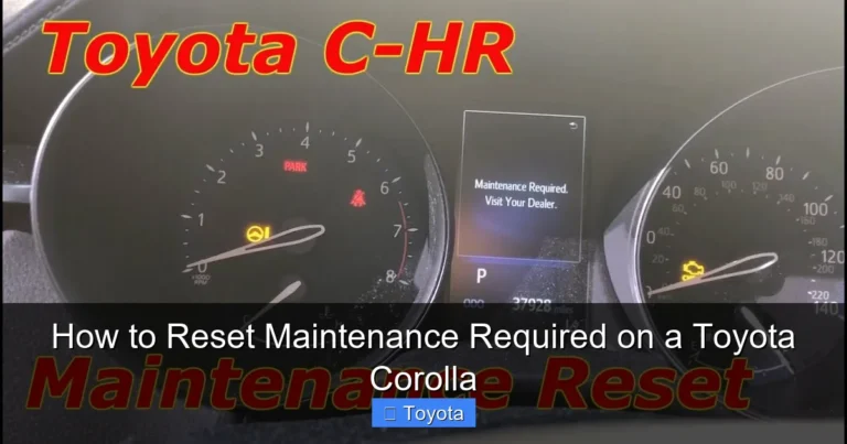 How to Reset Maintenance Required on a Toyota Corolla