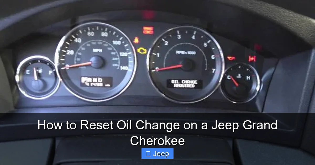 How to Reset Oil Change on a Jeep Grand Cherokee
