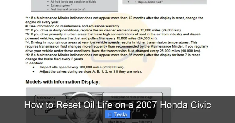 How to Reset Oil Life on a 2007 Honda Civic
