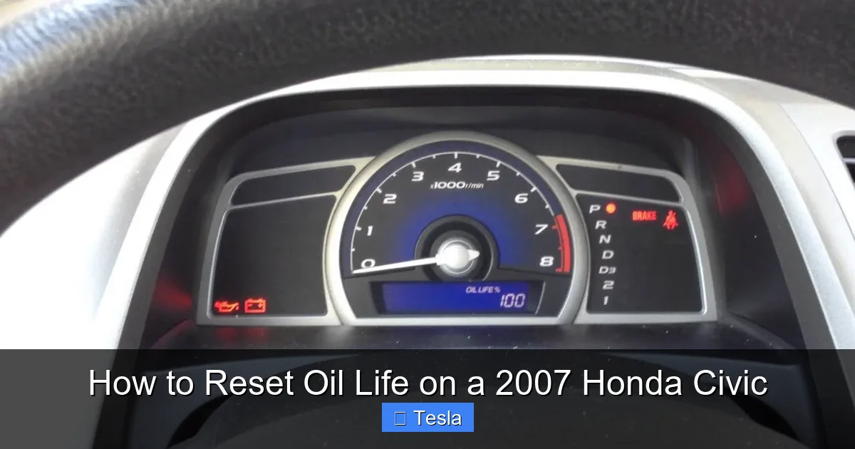 How to Reset Oil Life on a 2007 Honda Civic