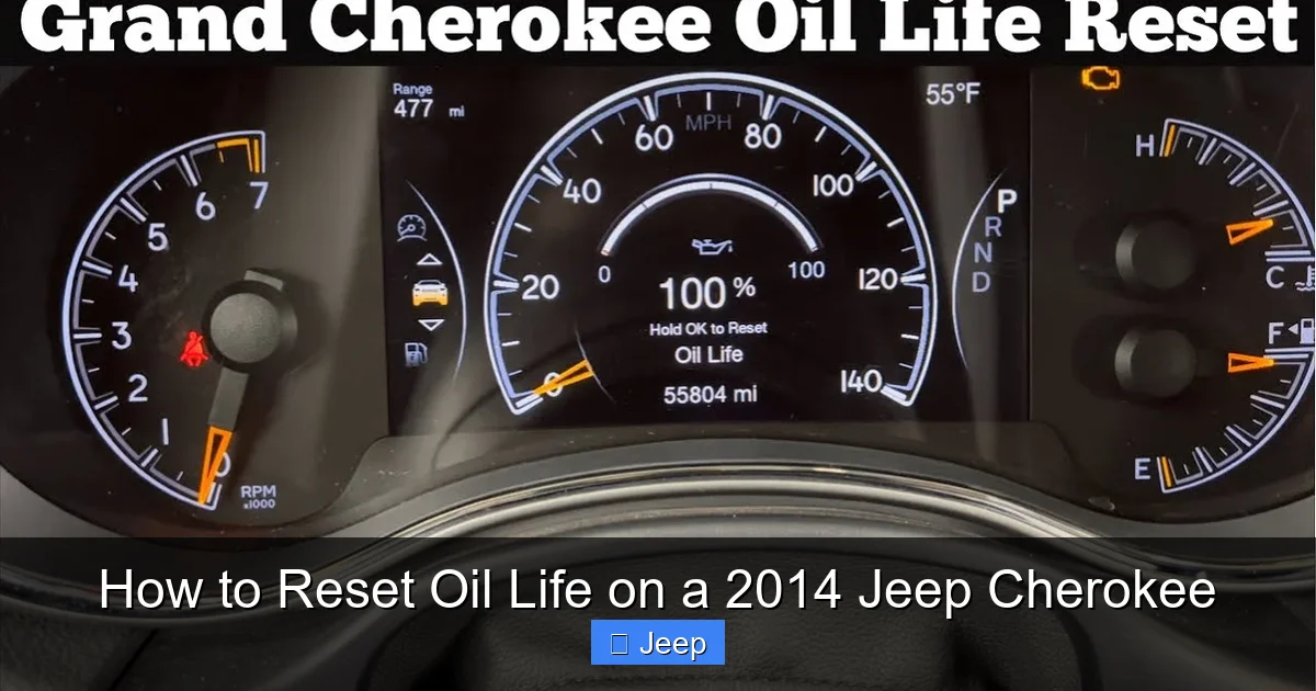 How to Reset Oil Life on a 2014 Jeep Cherokee