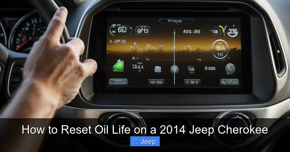 How to Reset Oil Life on a 2014 Jeep Cherokee