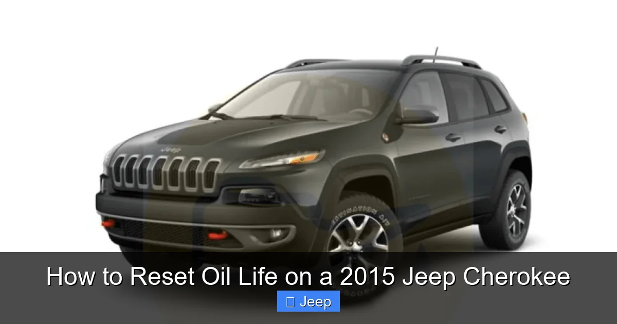 How to Reset Oil Life on a 2015 Jeep Cherokee