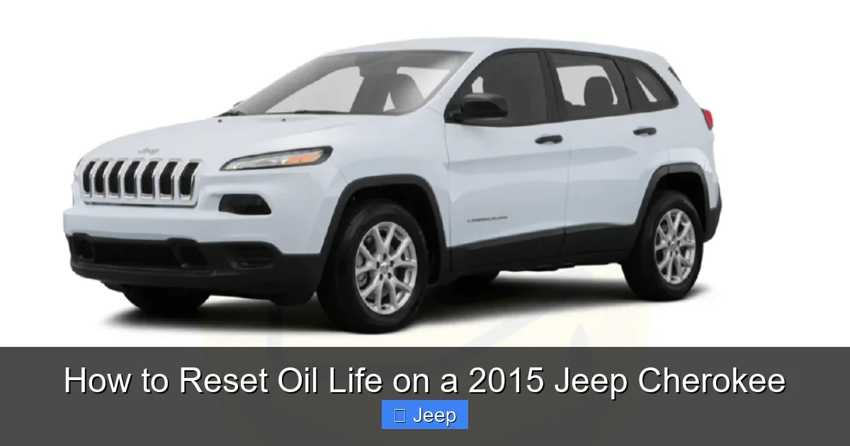 How to Reset Oil Life on a 2015 Jeep Cherokee