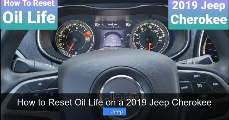 How to Reset Oil Life on a 2019 Jeep Cherokee