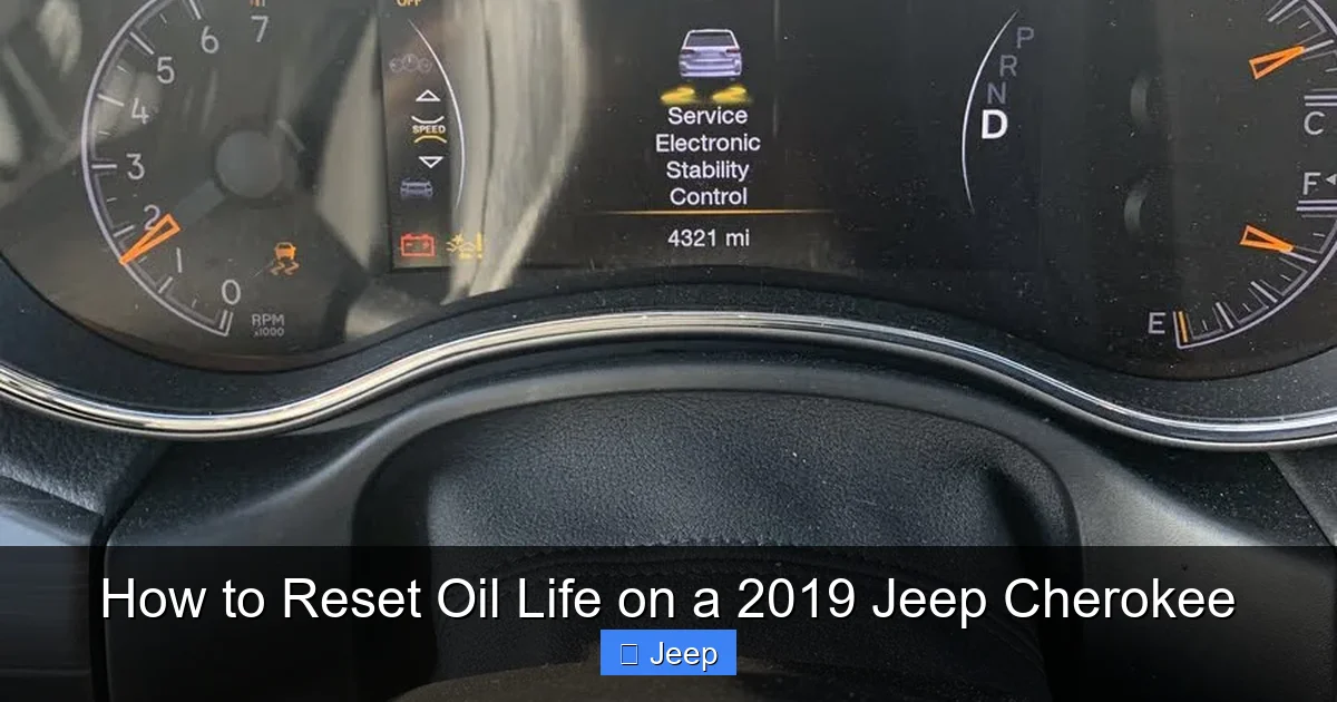 How to Reset Oil Life on a 2019 Jeep Cherokee