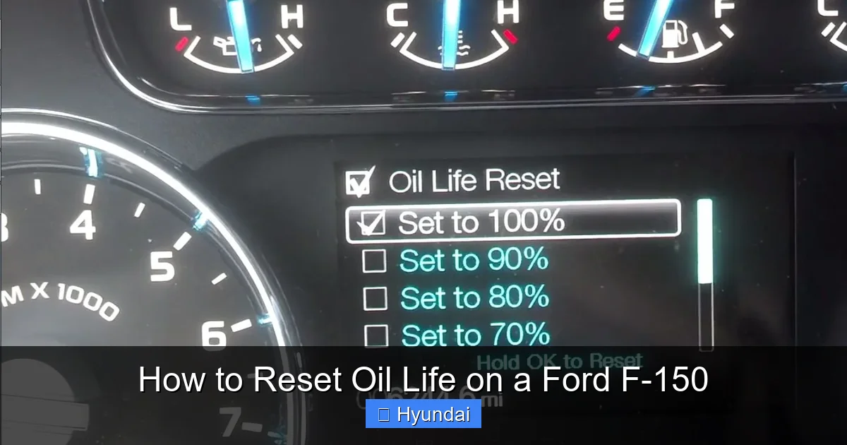 How to Reset Oil Life on a Ford F-150