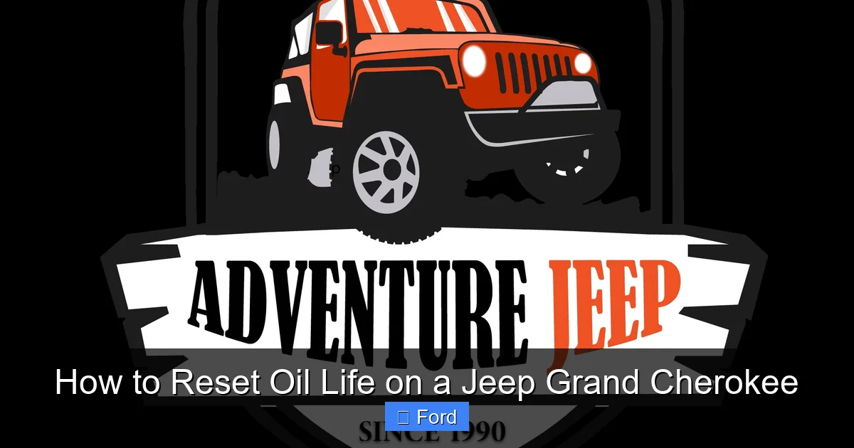 How to Reset Oil Life on a Jeep Grand Cherokee