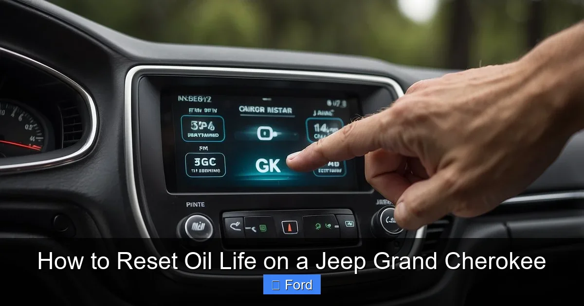 How to Reset Oil Life on a Jeep Grand Cherokee