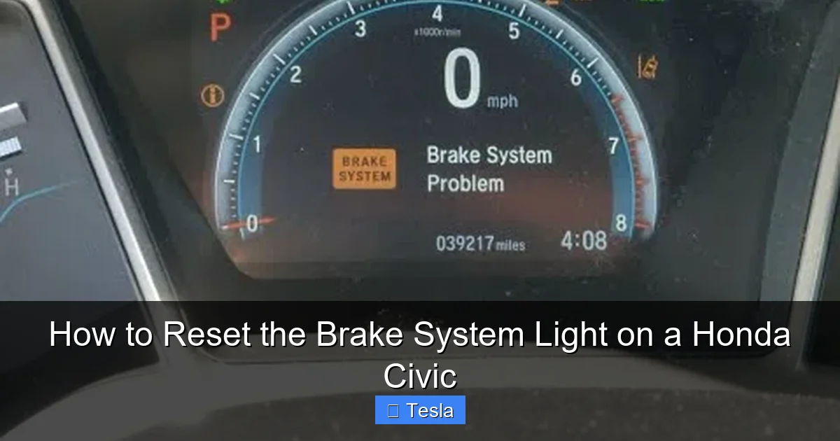 How to Reset the Brake System Light on a Honda Civic