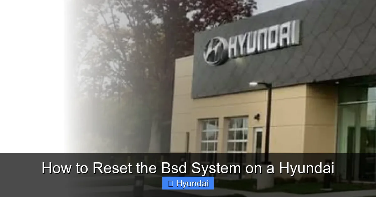 How to Reset the Bsd System on a Hyundai