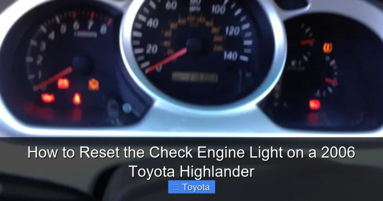 How to Reset the Check Engine Light on a 2006 Toyota Highlander