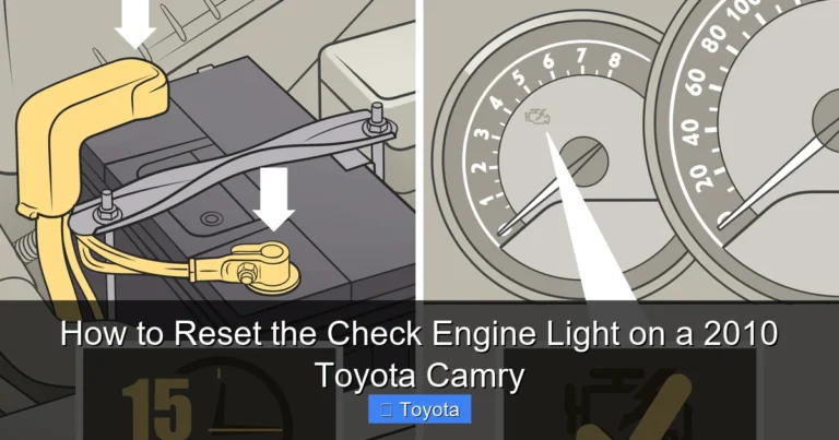How to Reset the Check Engine Light on a 2010 Toyota Camry