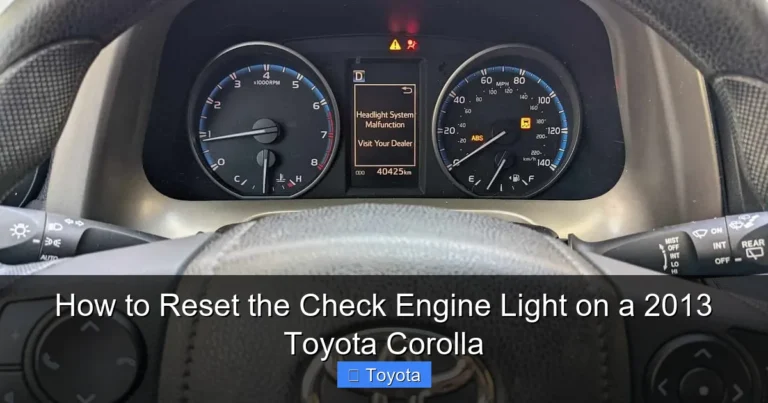 How to Reset the Check Engine Light on a 2013 Toyota Corolla