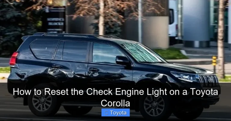 How to Reset the Check Engine Light on a Toyota Corolla