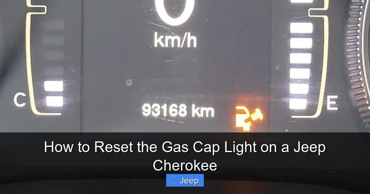 How to Reset the Gas Cap Light on a Jeep Cherokee