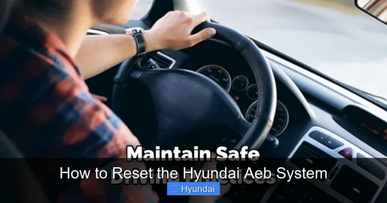 How to Reset the Hyundai Aeb System