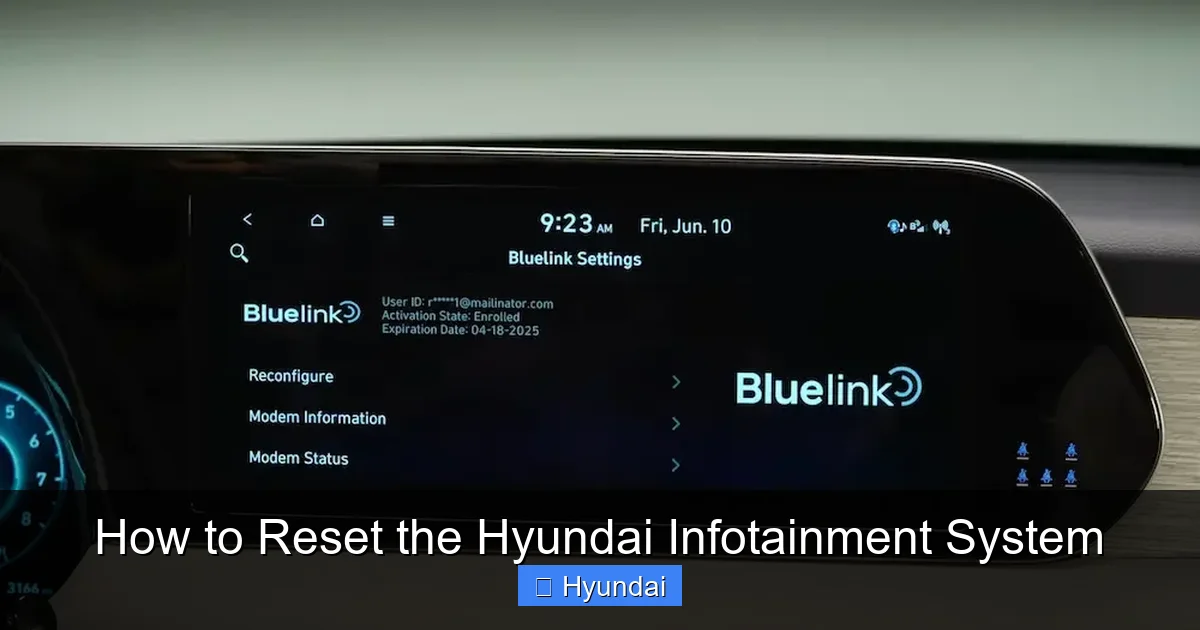 How to Reset the Hyundai Infotainment System