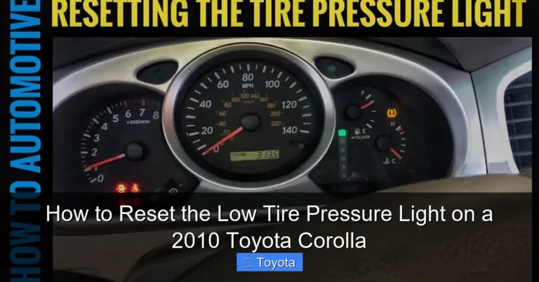 How to Reset the Low Tire Pressure Light on a 2010 Toyota Corolla