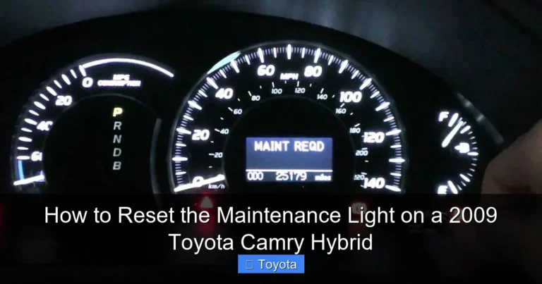 How to Reset the Maintenance Light on a 2009 Toyota Camry Hybrid
