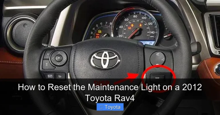How to Reset the Maintenance Light on a 2012 Toyota Rav4