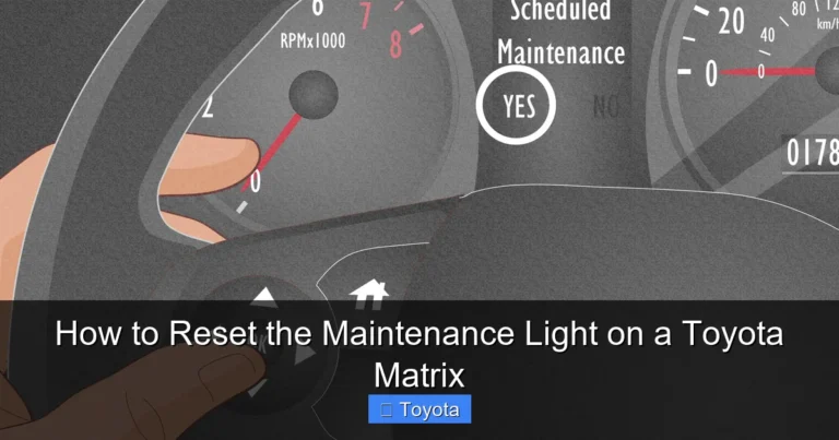 How to Reset the Maintenance Light on a Toyota Matrix