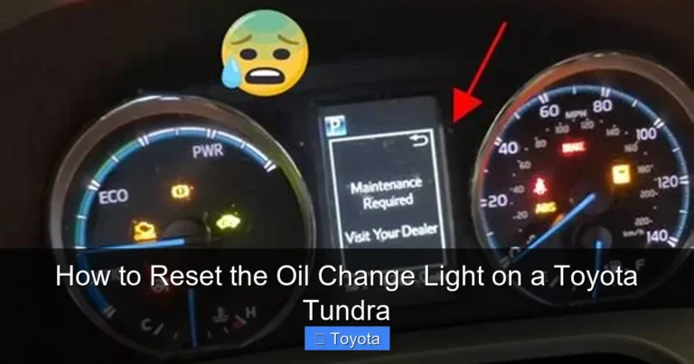 How to Reset the Oil Change Light on a Toyota Tundra
