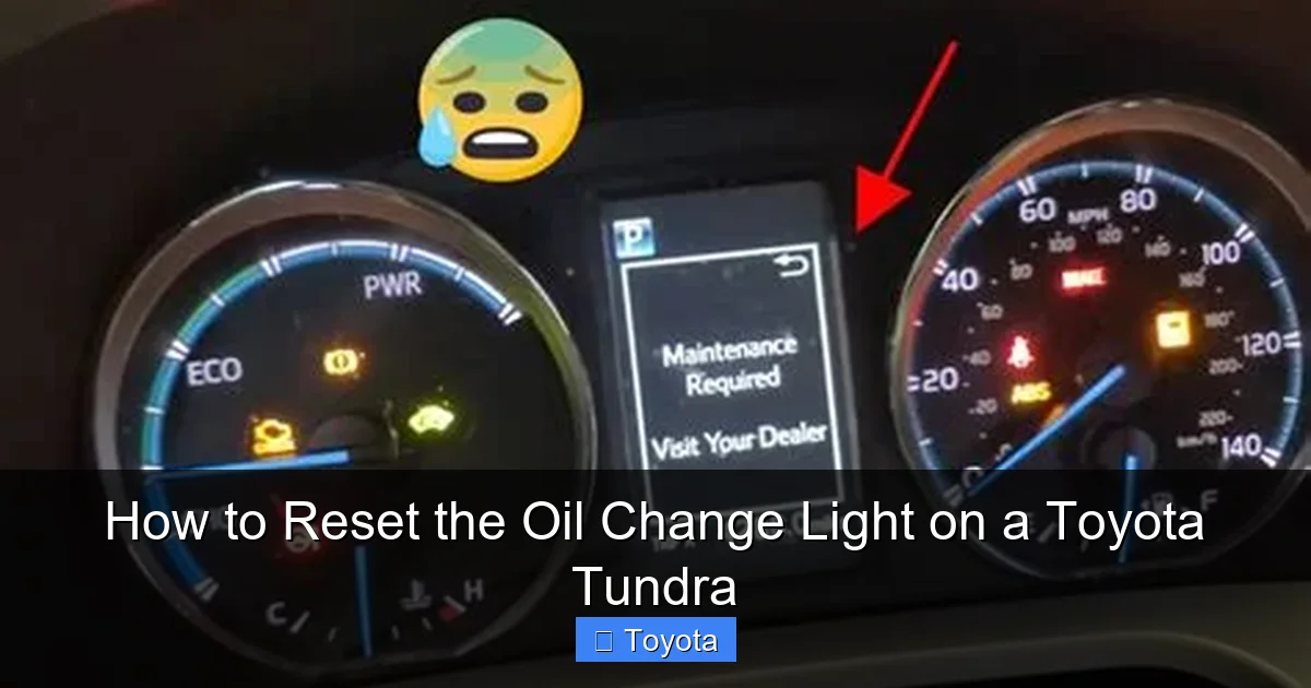 How to Reset the Oil Change Light on a Toyota Tundra