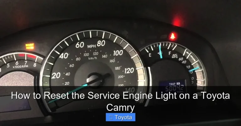 How to Reset the Service Engine Light on a Toyota Camry