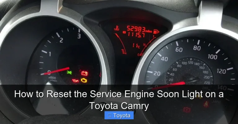 How to Reset the Service Engine Soon Light on a Toyota Camry
