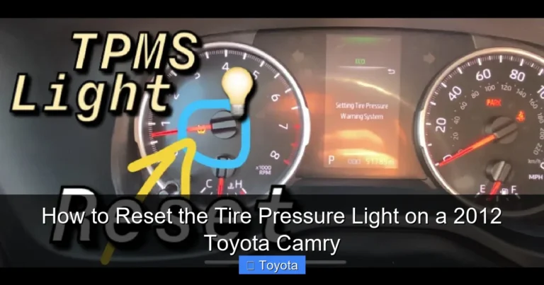 How to Reset the Tire Pressure Light on a 2012 Toyota Camry