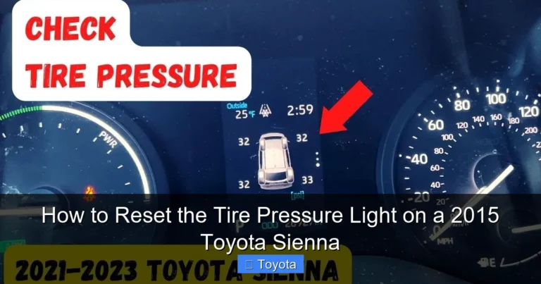 How to Reset the Tire Pressure Light on a 2015 Toyota Sienna