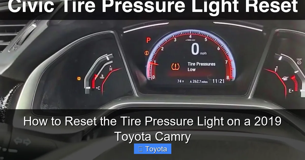 Toyota Reset Tire Pressure Lightnull