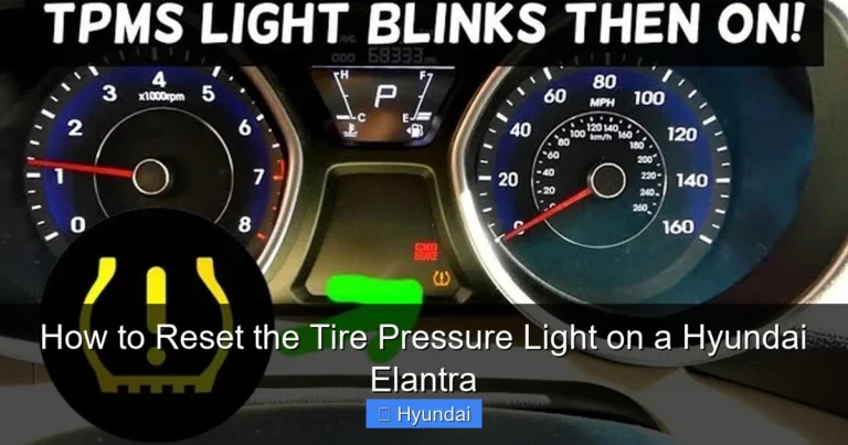 How to Reset the Tire Pressure Light on a Hyundai Elantra
