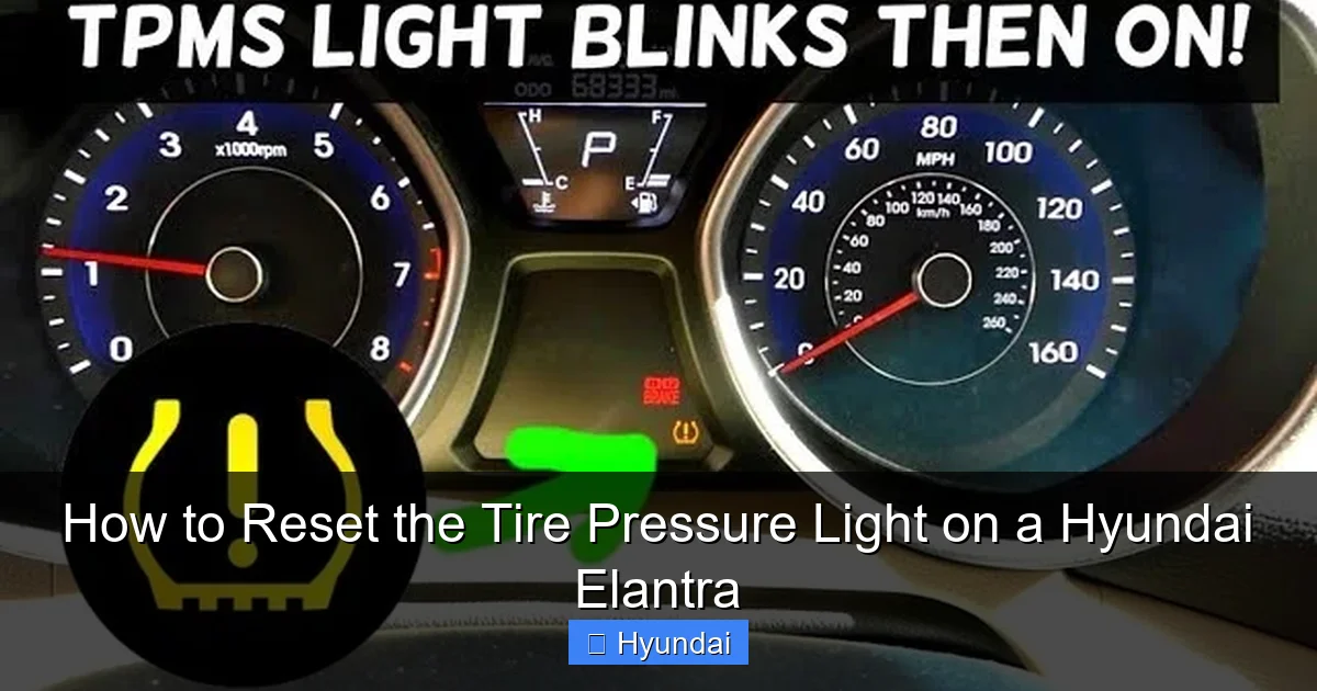 How to Reset the Tire Pressure Light on a Hyundai Elantra