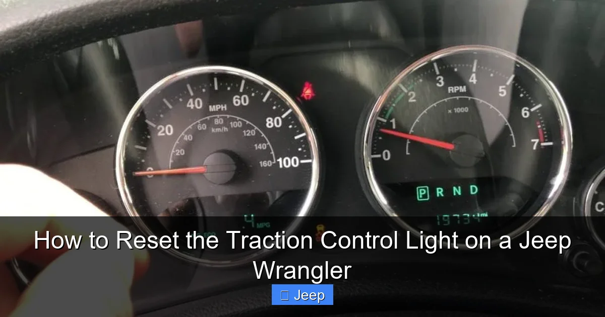 How to Reset the Traction Control Light on a Jeep Wrangler