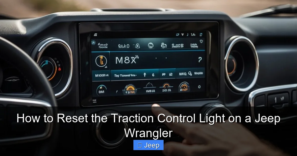 How to Reset the Traction Control Light on a Jeep Wrangler