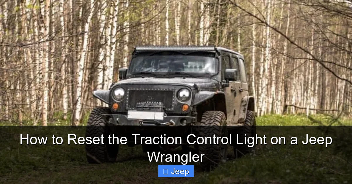 How to Reset the Traction Control Light on a Jeep Wrangler